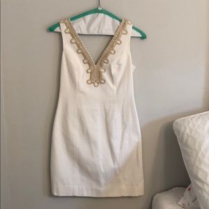 White and gold Lilly Pulitzer dress